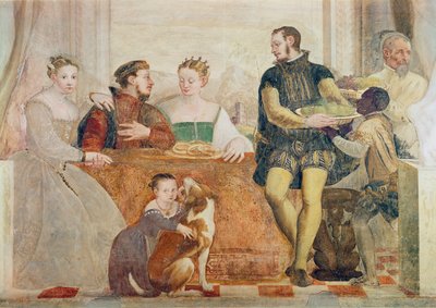 Détail du Banquet, c.1570 - Giovanni Antonio Fasolo